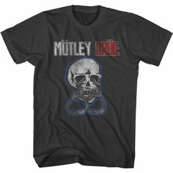 motley crue skull and cuffs smoke adult t-shirt