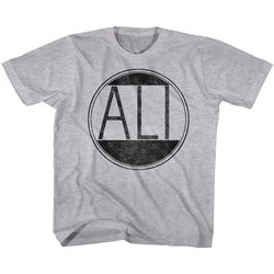 muhammad ali ali circle gray heather youth t-shirt