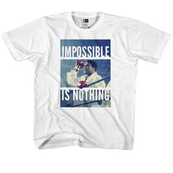 muhammad ali impossible is nothing white toddler t-shirt