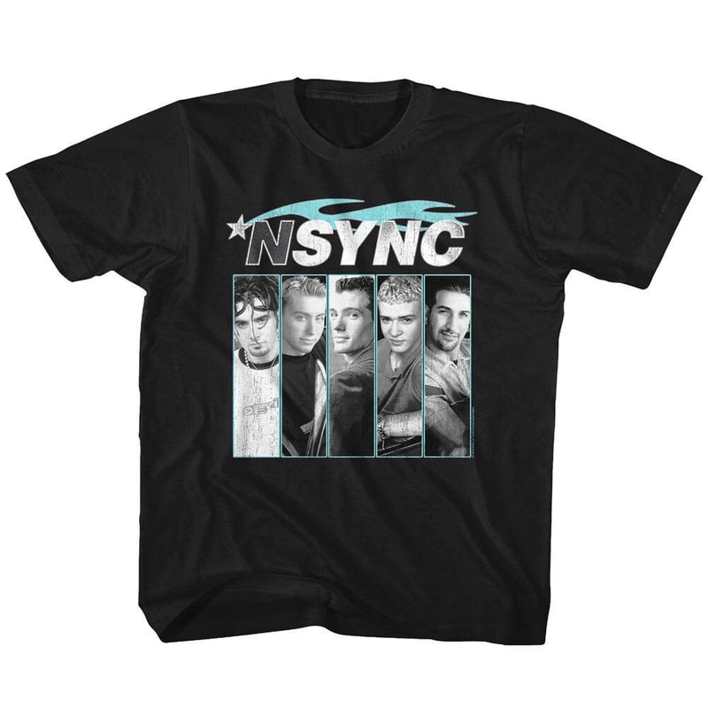 NSYNC Blue Flame Black Toddler T-Shirt - 1.jpg