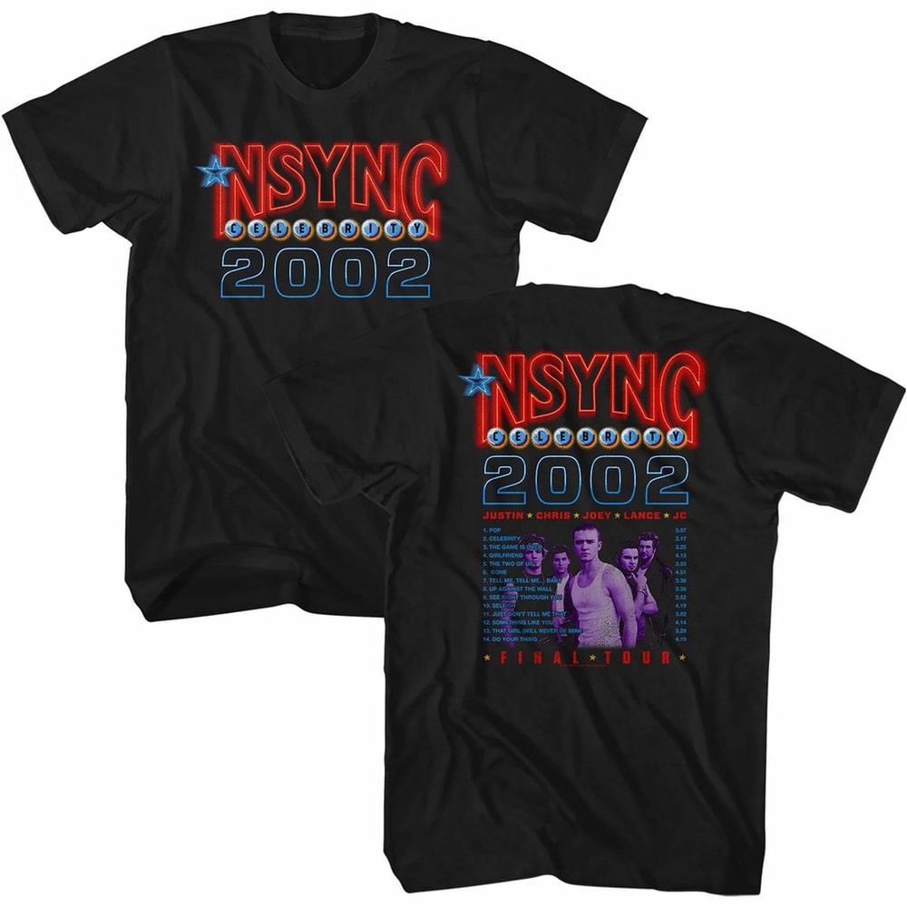 NSYNC Celebrity 2002 Black Adult T-Shirt - 1.jpg