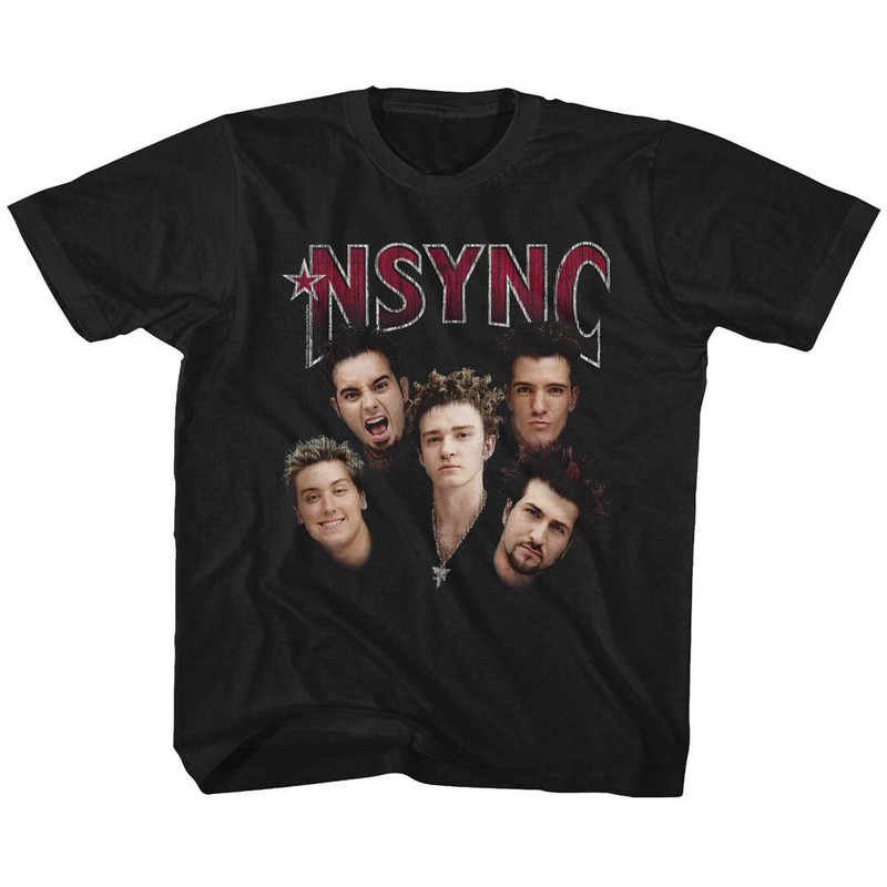 NSYNC Group Shot Black Toddler T-Shirt - 1.jpg