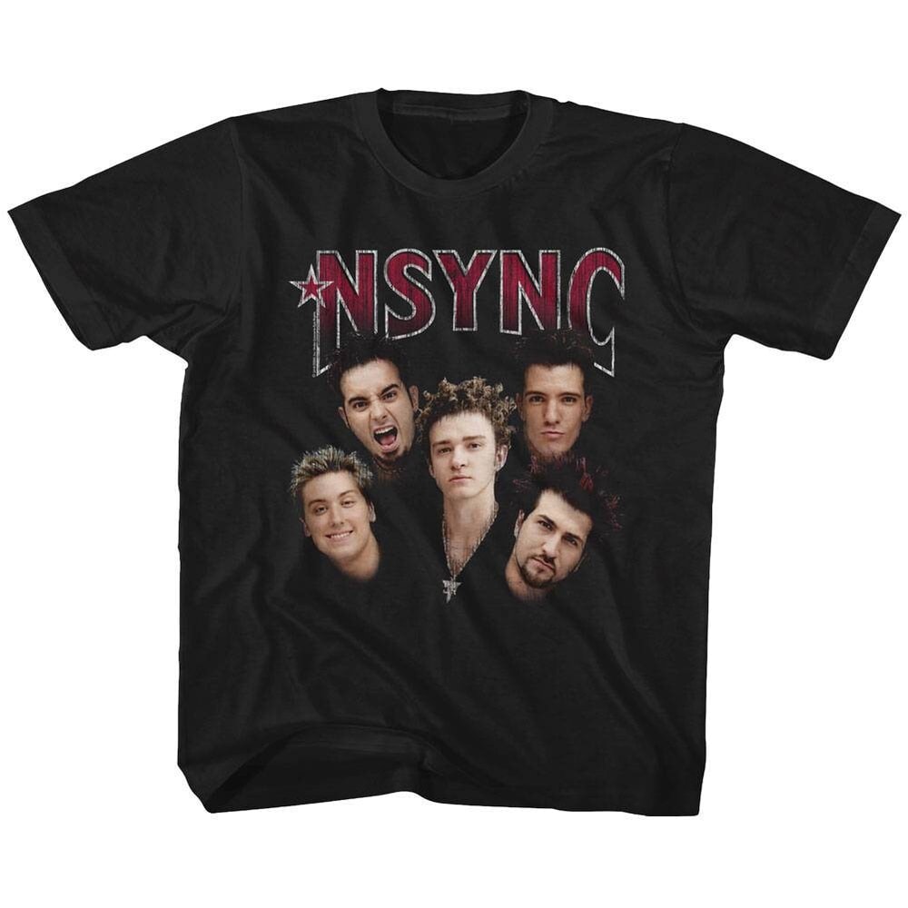 NSYNC Group Shot Black Youth T-Shirt - 1.jpg