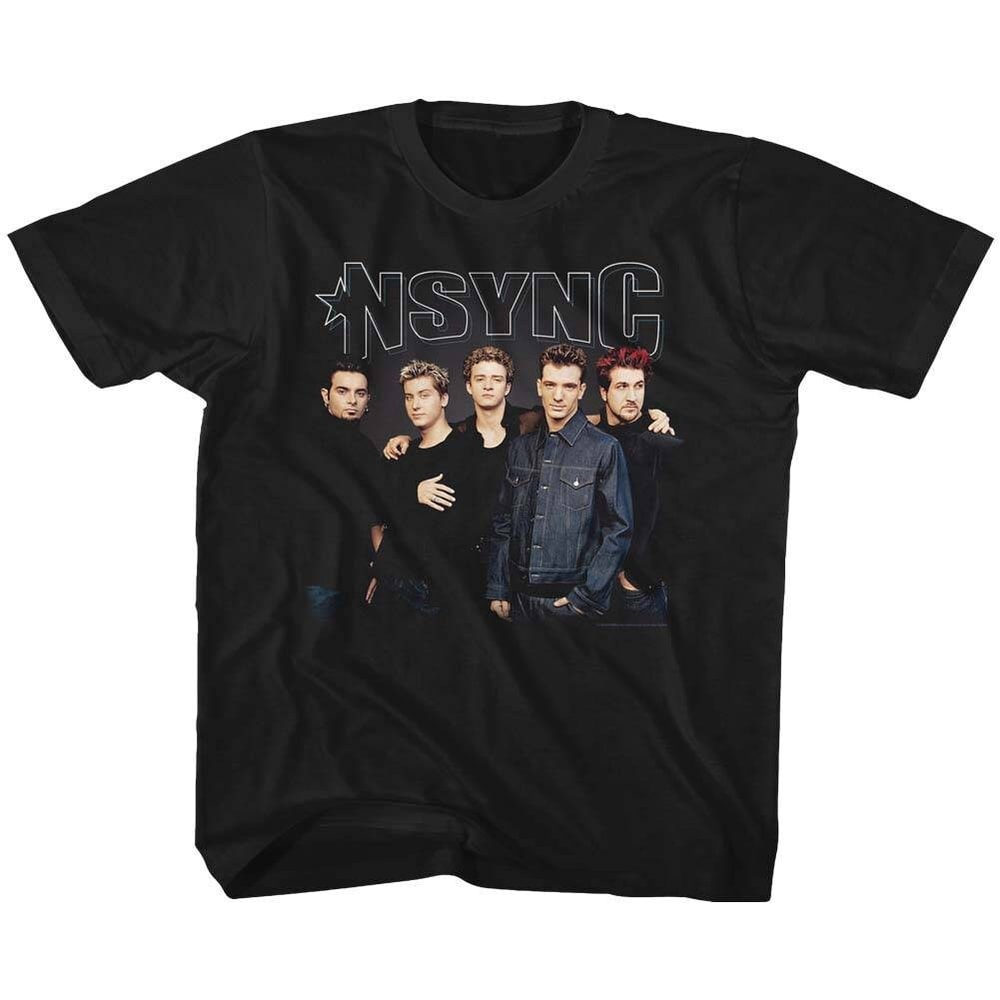NSYNC Stark Group Shot Black Youth T-Shirt - 1.jpg