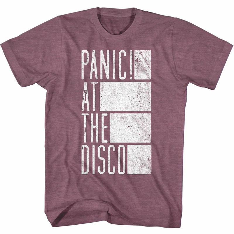 Panic At The Disco Box Light Maroon Heather Adult T-Shirt - 1.jpg