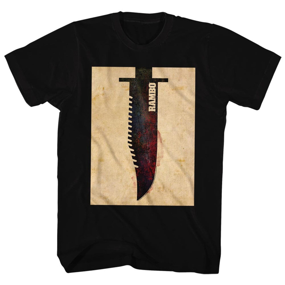 Rambo Knife Black Adult T-Shirt - 1.jpg