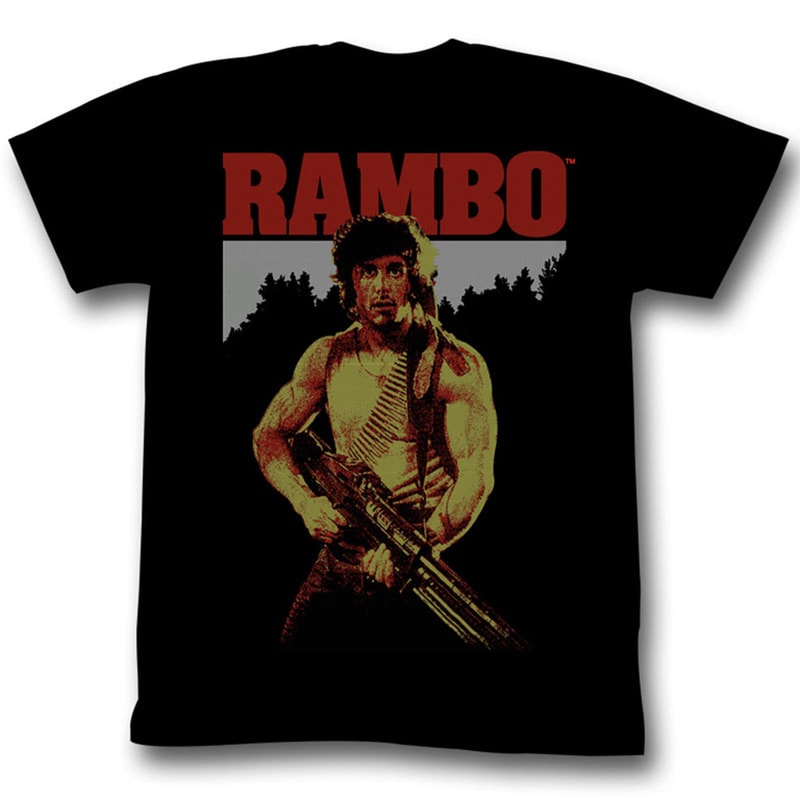 Rambo Real Rambo Black Adult T-Shirt - 1.jpg