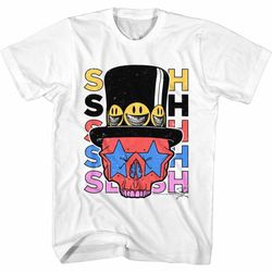 Slash Guns N Roses Slash Skull and Hat White Adult T-Shirt