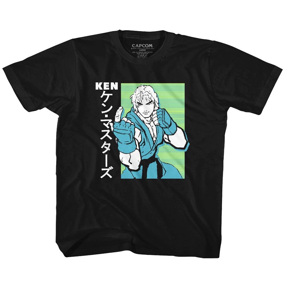 Street Fighter Ken Black Youth T-Shirt - 1.jpg