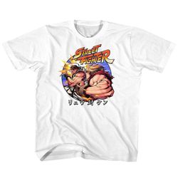 street fighter ryu vs ken white toddler t-shirt