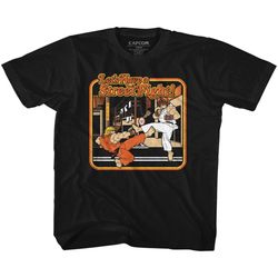 street fighter storybook style black toddler t-shirt