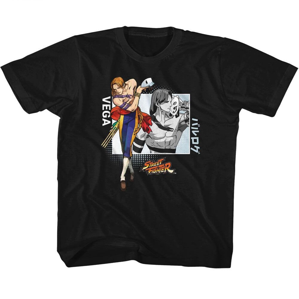 Street Fighter Vega Black Youth T-Shirt - 1.jpg