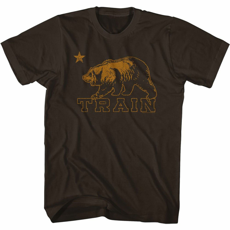 Train Band Bear Dark Chocolate Adult T-Shirt - 1.jpg