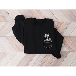 skeleton drinking coffee sweatshirt, funny skeleton shirt, halloween shirt, skeleton tshirt, skeleton pocket tee