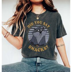 vintage disney pocahontas meeko raccoon did you say snacks comfort colors shirt, disney pocahontas shirt, disneyworld sh