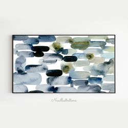 Samsung Frame TV Art Abstract Neutral Watercolor Brushstroke Shape Downloadable Digital Download Hand Painted