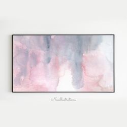 Samsung Frame TV Art Abstract Pink Blue Texture Watercolor Brushstroke Downloadable Digital Download Hand Painted
