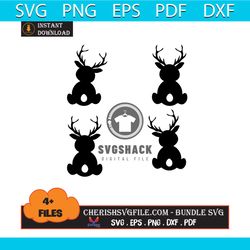 4 files cute reindeer bundle svg, christmas svg, cute reindeer bundle svg