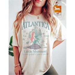 vintage 90s disney little mermaid comfort colors  shirt, atlantica little mermaid ariel shirt, ariel shirt, princess shi