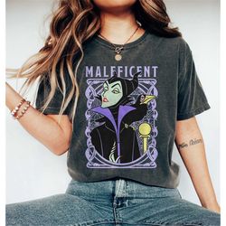 vintage disney villains sleeping beauty maleficent old school poster shirt, disney maleficent comfort colors shirt, disn