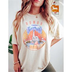 vintage disney dumbo watercolor comfort colors shirt, disney family shirts, disney trip shirt, retro dumbo disney shirt,