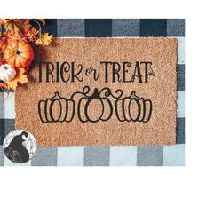 trick or treat svg, halloween cut file, fall pillow svg, halloween quote, farmhouse decor, cricut files, silhouette desi