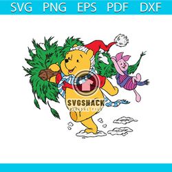 pooh and piglet svg, disney svg, pooh svg, winnie svg, piglet svg, christmas svg, disneyland svg, disney movie svg, disn