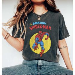 vintage 90s marvel the amazing spider-man comfort colors shirt, retro spiderman comic shirt, mcu fans gift, marvel aveng