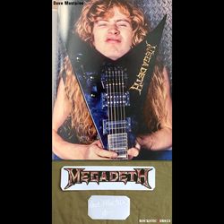 Dave Mustaine guitar stickers Megadeath decal Jackson USA King-V KV1 plus vinyl autograph