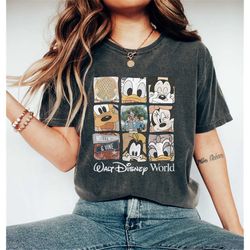 retro walt disney world comfort colors shirt, mickey and friends polaroid shirt, disneyland shirt, disneyworld shirt, di