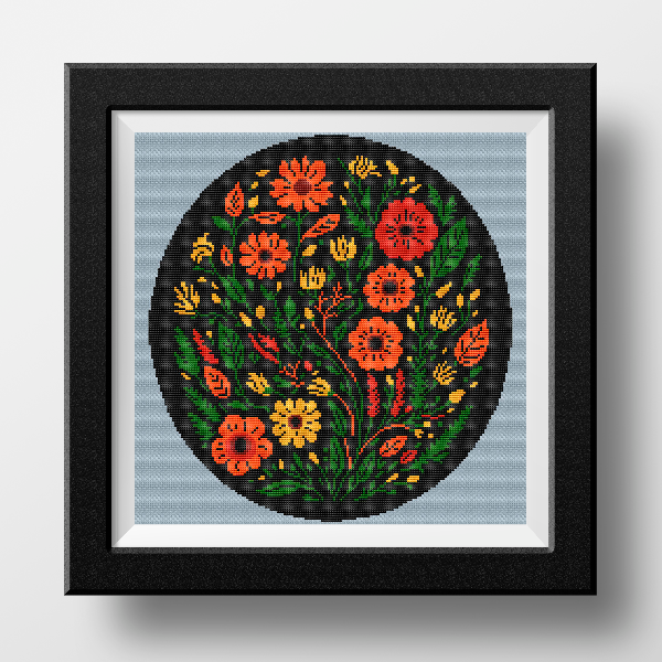 cross stitch flowers pattern