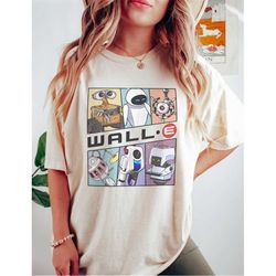 retro disney pixar wall-e comfort colors shirt, disney character shirt, wall-e triangles and eve, disneyworld shirt, dis