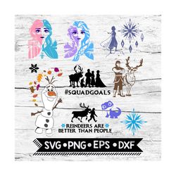 disney frozen svg, disney svg, frozen svg, frozen 2 svg, olaf svg, squad goals svg, cartoon svg, disney movie svg, froze