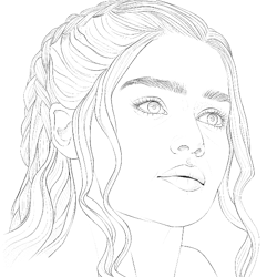 coloring page daenerys targaryen format png
