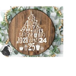 advent calendar svg, christmas tree svg, christmas svg, farmhouse sign svg, advent svg, , cricut files, silhouette desig