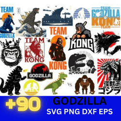 godzilla svg dxf eps png,godzilla silhouette, godzilla clip art, godzilla cut file, godzilla vector, godzilla bundle