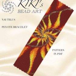 peyote bracelet pattern nautilus peyote pattern design 2 drop peyote in pdf instant download diy