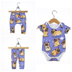 Pugs baby clothes, Pugs baby romper, Pugs baby leggings, Pugs baby harems, Pugs baby onesie, Newborn clothes