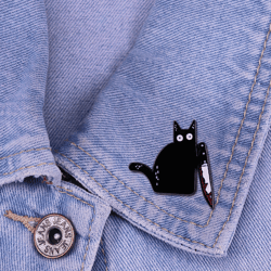 Killer Cat Brooch Halloween Cartoon Accessories