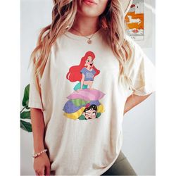 disney ariel the little mermaid and vanellope funny shirt, ariel princess shirt, little mermaid shirt, disney princess s
