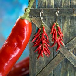 TUTORIAL miniature chili pepper with polymer clay | Miniature food tutorial| Dollhouse miniatures