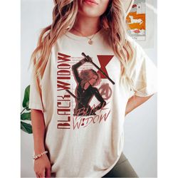 vintage marvel black widow comfort colors shirt, retro romanoff 1984 black widow shirt, mcu fans gift, marvel avengers s