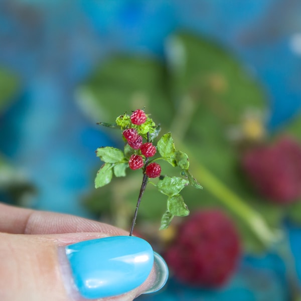 TUTORIAL Miniature raspberry with polymer clay and air dry c | Inspire ...