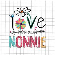 i love being called nonnie svg, love grandma svg, grandma quote svg, mother's day svg, funny mother's day svg