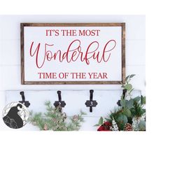 it's the most wonderful time of the year svg, christmas sign svg, christmas music svg, holiday cut file, diy christmas,