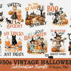 retro halloween sublimation collection,vintage halloween sublimation bundle