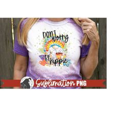 don't worry be hippie sublimation, hippie gnome, hippy gnome, tie dye gnome png, tshirt designs, sublimation designs, dt