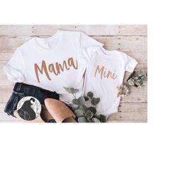Mama and Mini svg, Mommy and Me svg, Bodysuit Cut File, Mother and Child svg, Digitial Download, Htv File, Cricut Files,