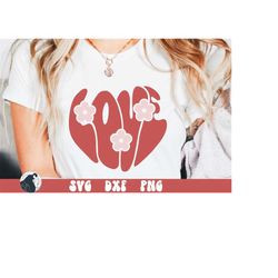 retro love heart svg, valentine shirt svg, png for sublimation, vintage heart, love cut file, cricut files, silhouette,
