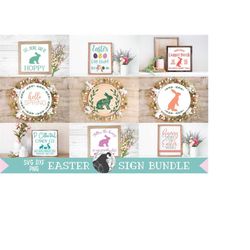 easter sign bundle, easter sign svg, easter bunny svg, spring sign svg, easter quotes, easter sublimation, cricut design